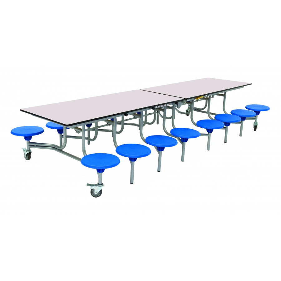 Rectangular Mobile Folding Table with 16 Seats